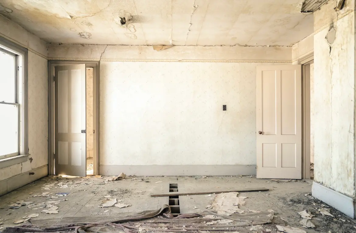 Waste disposal crew managing a cleanout project in South Brooksville